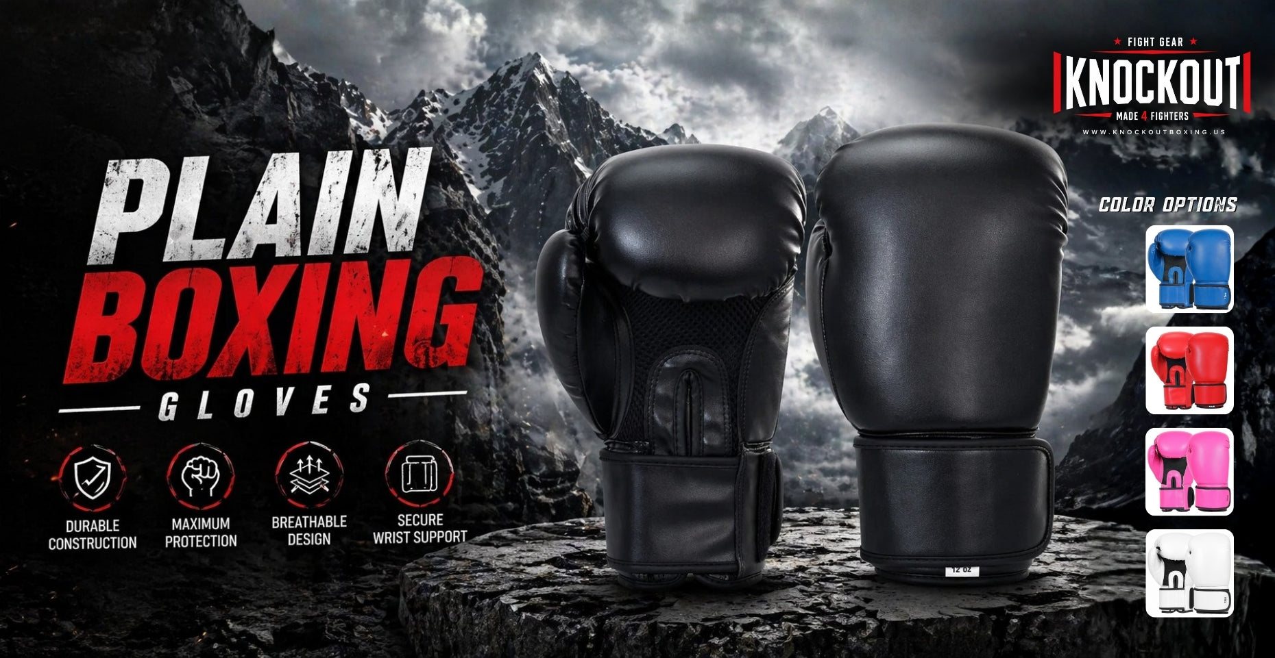 No Logo Boxing Gloves
