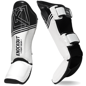 Muay Thai Shin In Steps MMA Martial Arts Shin Guards-Padded, Adjustable Leg Guards with Instep Protection for Training and Sparring Gear Kickboxing Equipment – Durable, Professional
