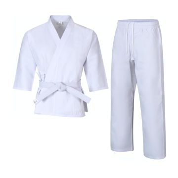 Karate Uniform 7.5oz Medium Weight For Kids & Adults Student Martial Arts Gi With Free White Belt