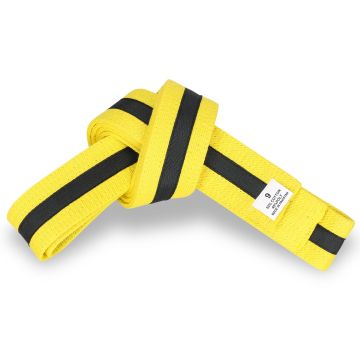 Black Strip Karate Belts with 9 Rows of Stitching, Ideal for Traditional Karate, MMA, Judo, Taekwondo